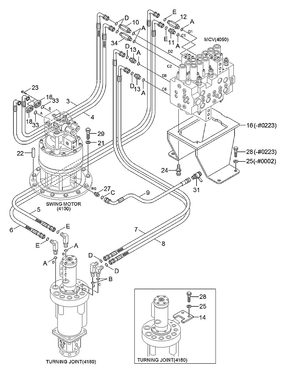 31N4-13080YL Escavadeira de rodas Hyundai R140W-9S