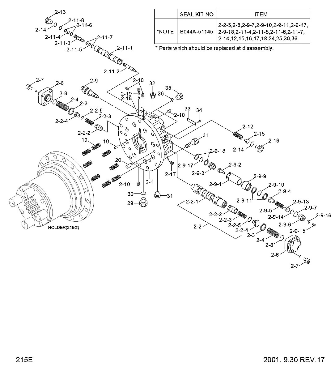 B044A-51145 Escavadeira de esteiras Hyundai R130LC-3