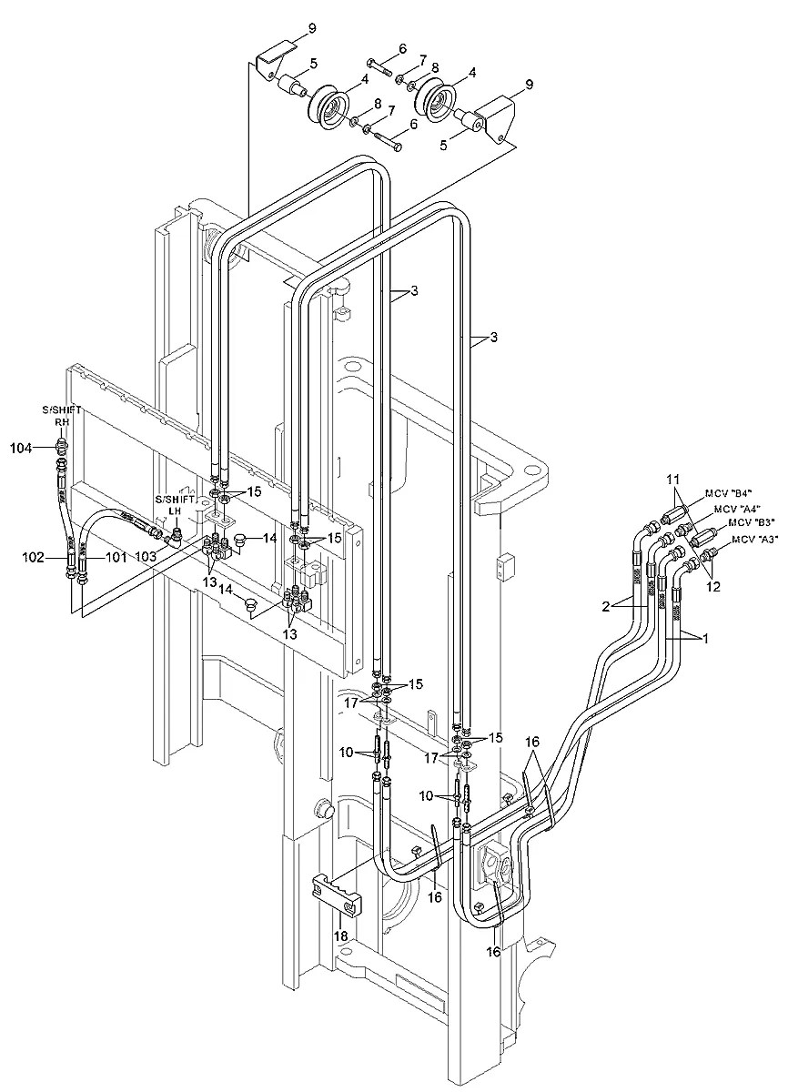 P913-044006 Empilhadeira Hyundai 15-18-20GA-7