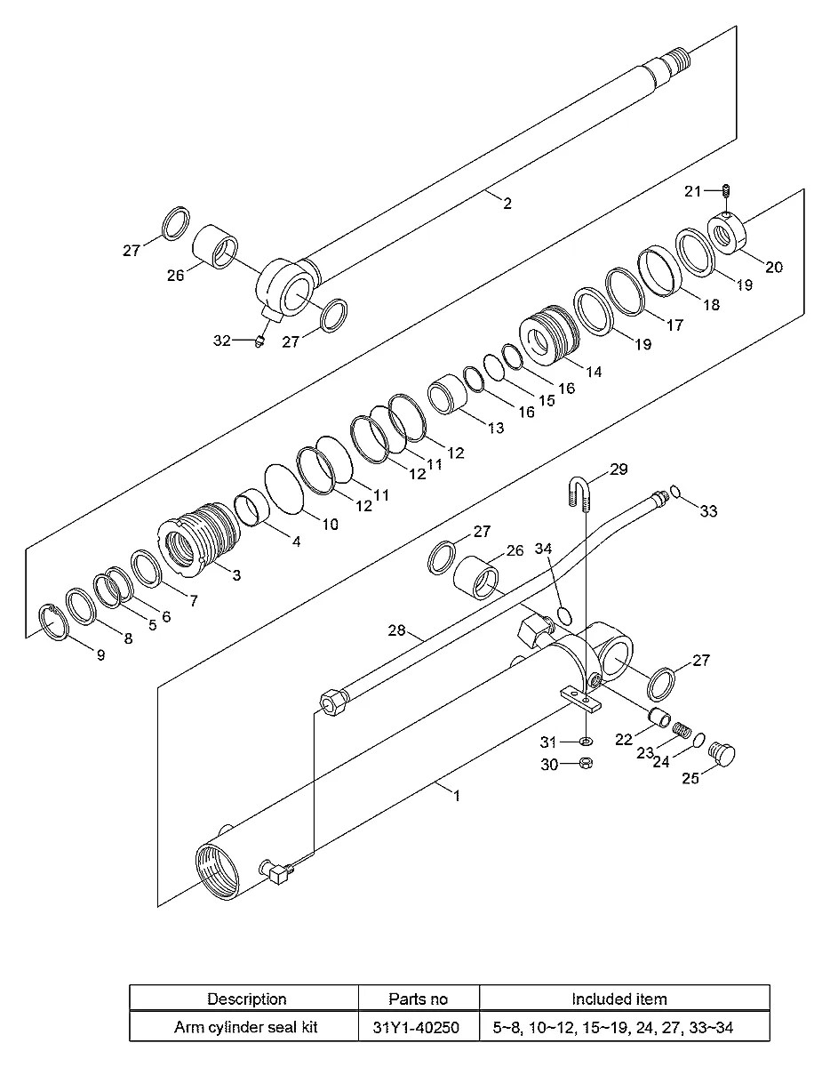Y110-055011 Escavadeira de esteiras Hyundai R55-9