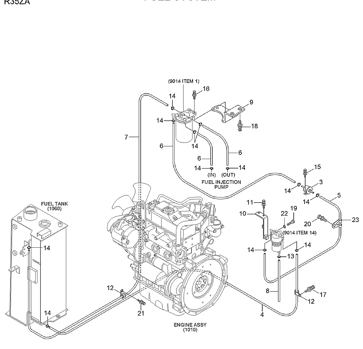 11M8-53170 Escavadeira de esteiras Hyundai R35Z-9A