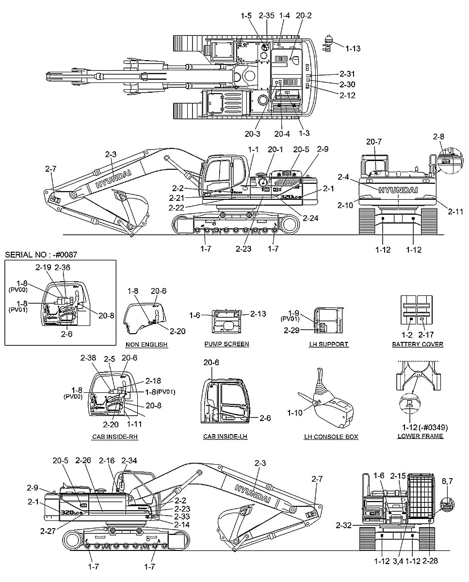 91Q9-10300 Escavadeira de esteiras Hyundai R320LC-9