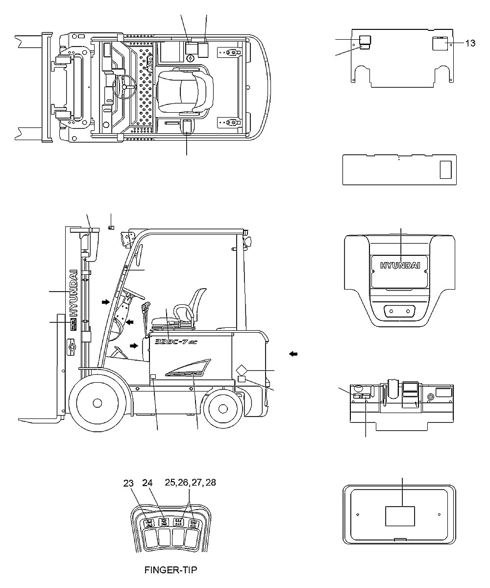 91FH-00240 Empilhadeira Hyundai 32BC-7