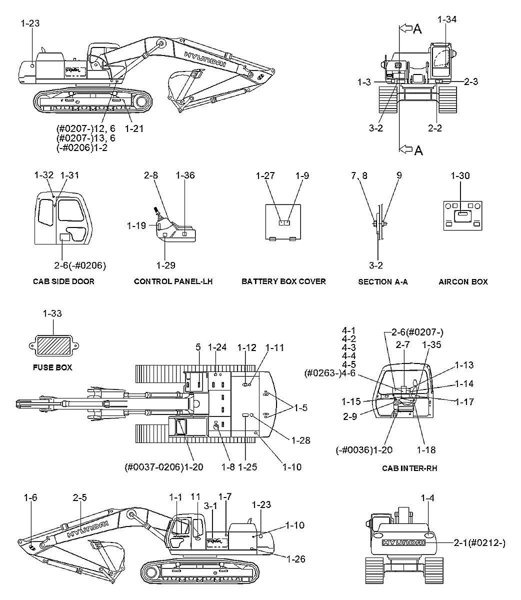 91E1-23140 Escavadeira de esteiras Hyundai R360LC-3