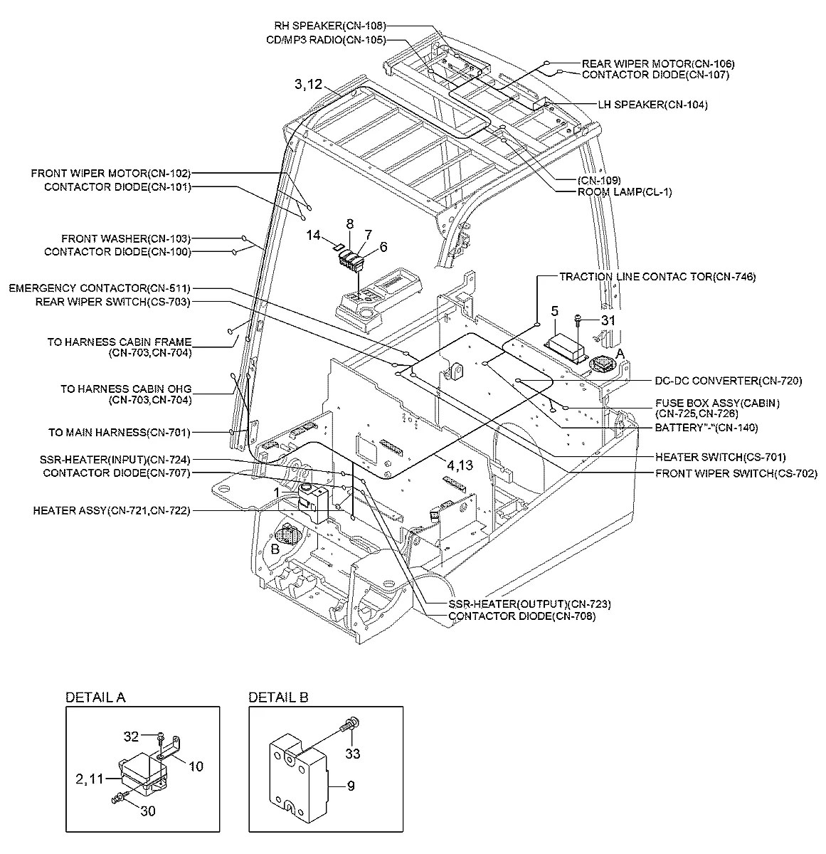 21HE-95080 Empilhadeira Hyundai 16-18-20B-9 