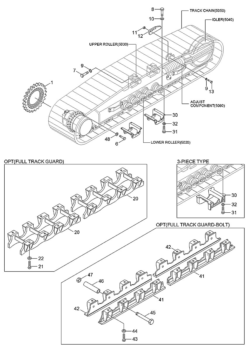 S017-24065D Escavadeira de esteiras Hyundai R380LC-9SH