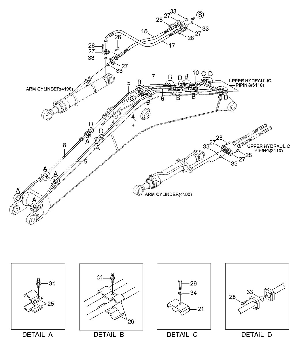 31Q9-55920 Escavadeira de esteiras Hyundai R330LC-9SH