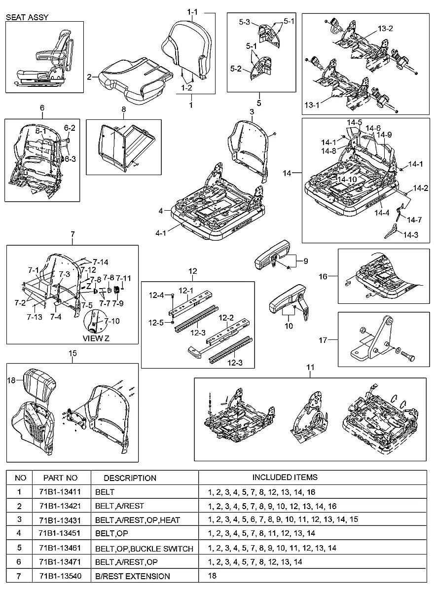 71B1-13451 Empilhadeira Hyundai 30LC-7S