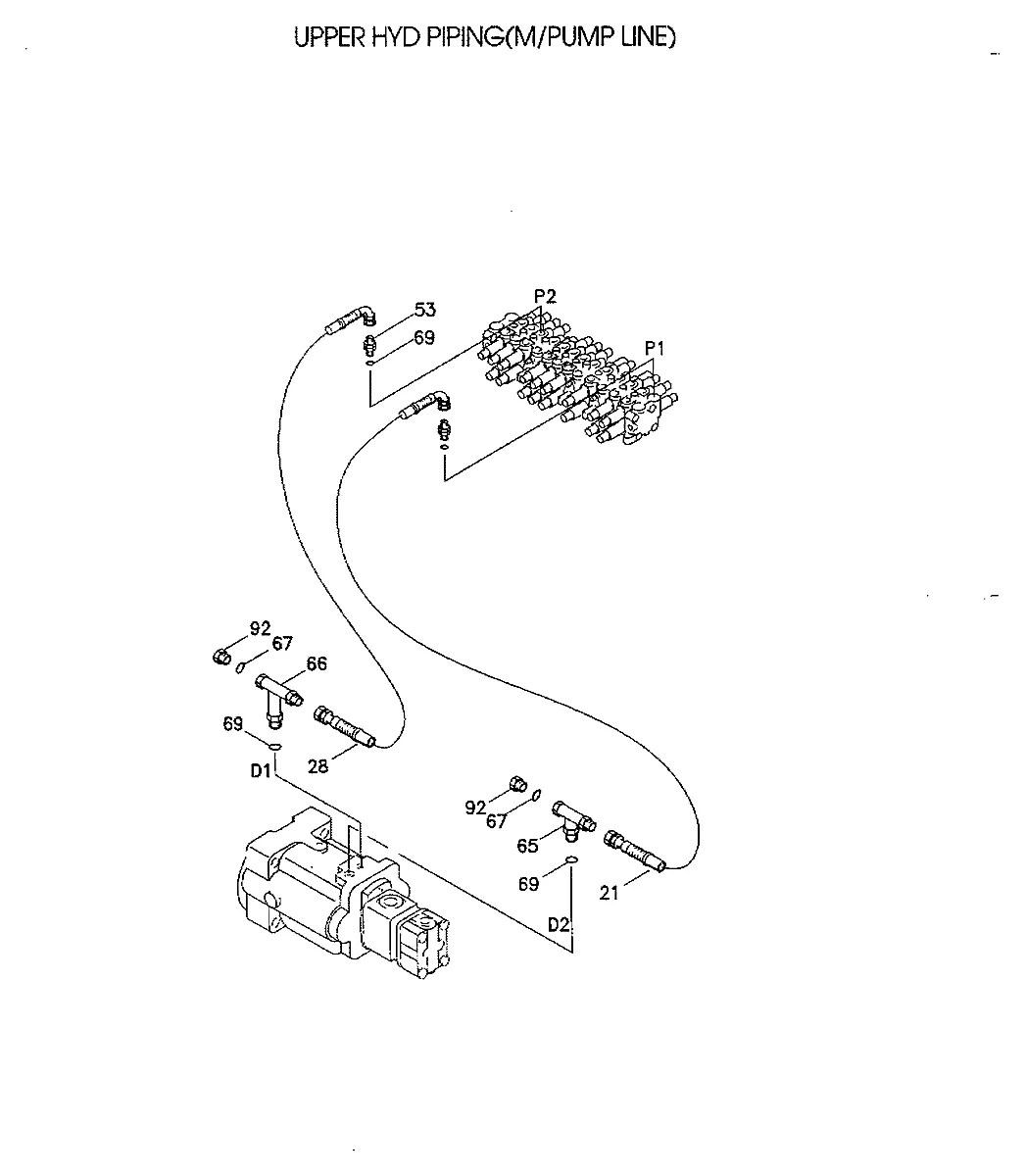 31M5-02300 Escavadeira de rodas Hyundai R500W