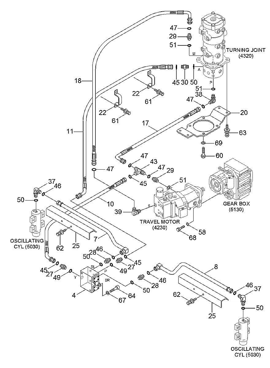P923-042029 Escavadeira de rodas Hyundai R55W-7A