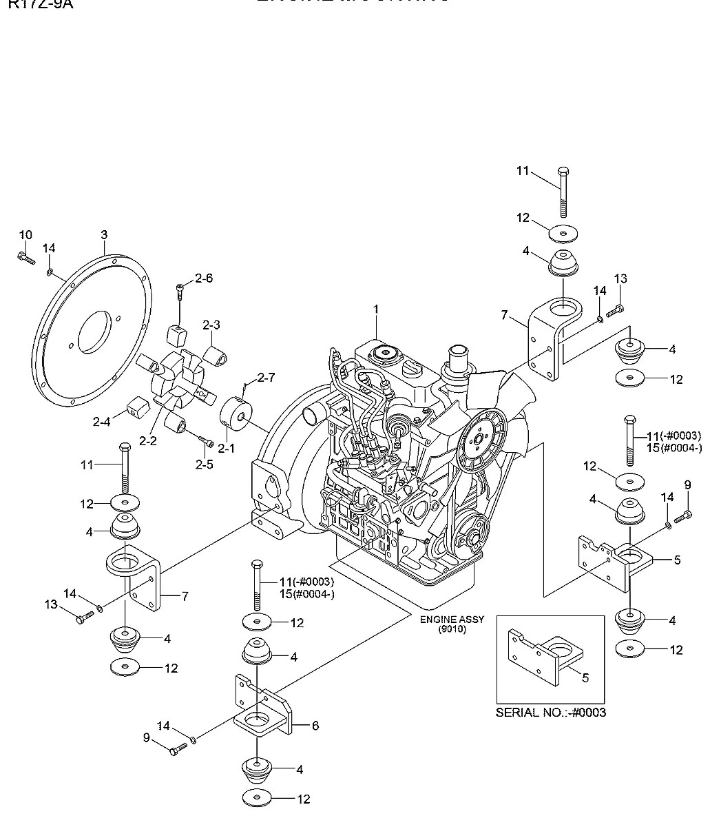 S107-100302 Escavadeira de esteiras Hyundai R17Z-9A