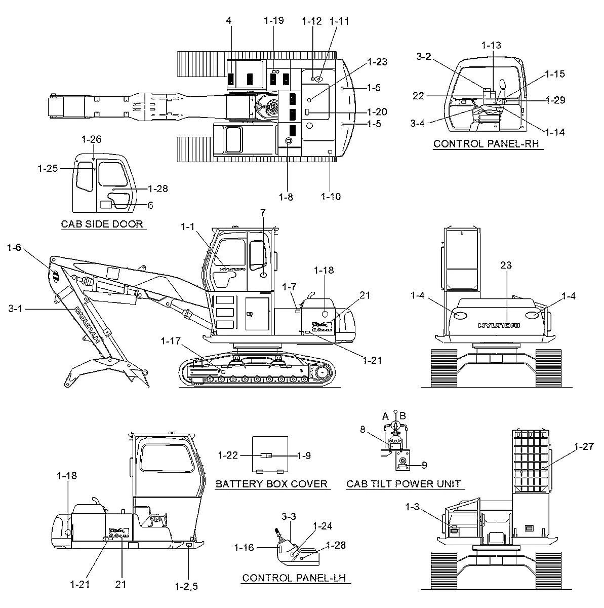 91EM-00211 Equipamento florestal Hyundai R210LL-3