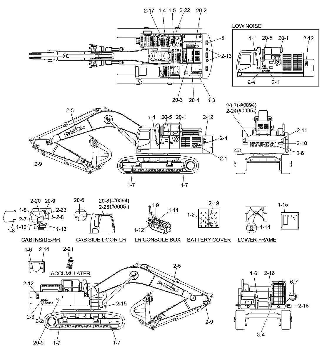 90ND-10100 Escavadeira de esteiras Hyundai R800LC-7A