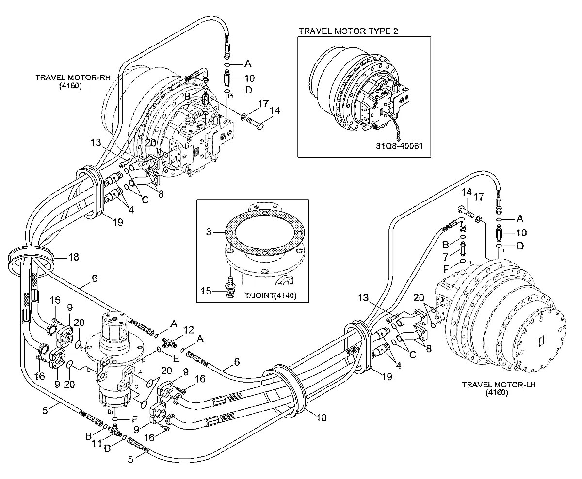 P950-167348 Escavadeira de esteiras Hyundai R260LC-9A