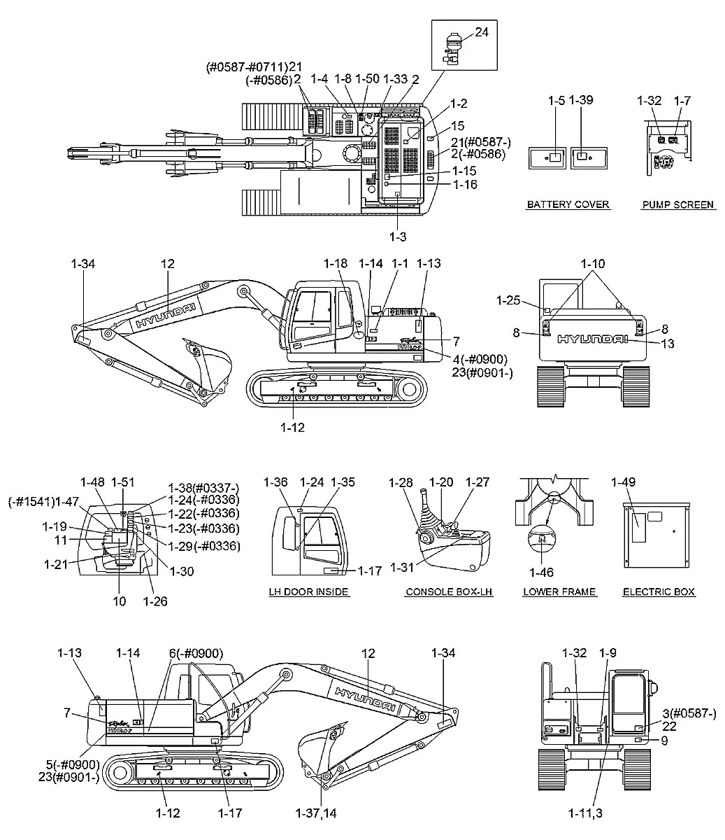 91N4-00109 Escavadeira de esteiras Hyundai R160LC-7