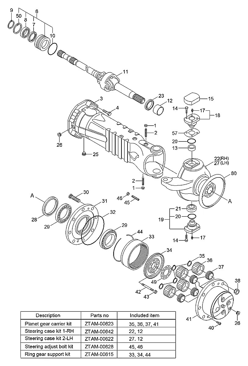 ZTAM-00615 Escavadeira de rodas Hyundai R140W-7