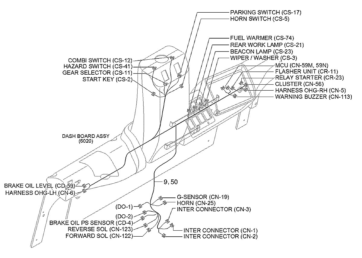 MG652934-5 Empilhadeira Hyundai 22-25-30-33-35DA-9