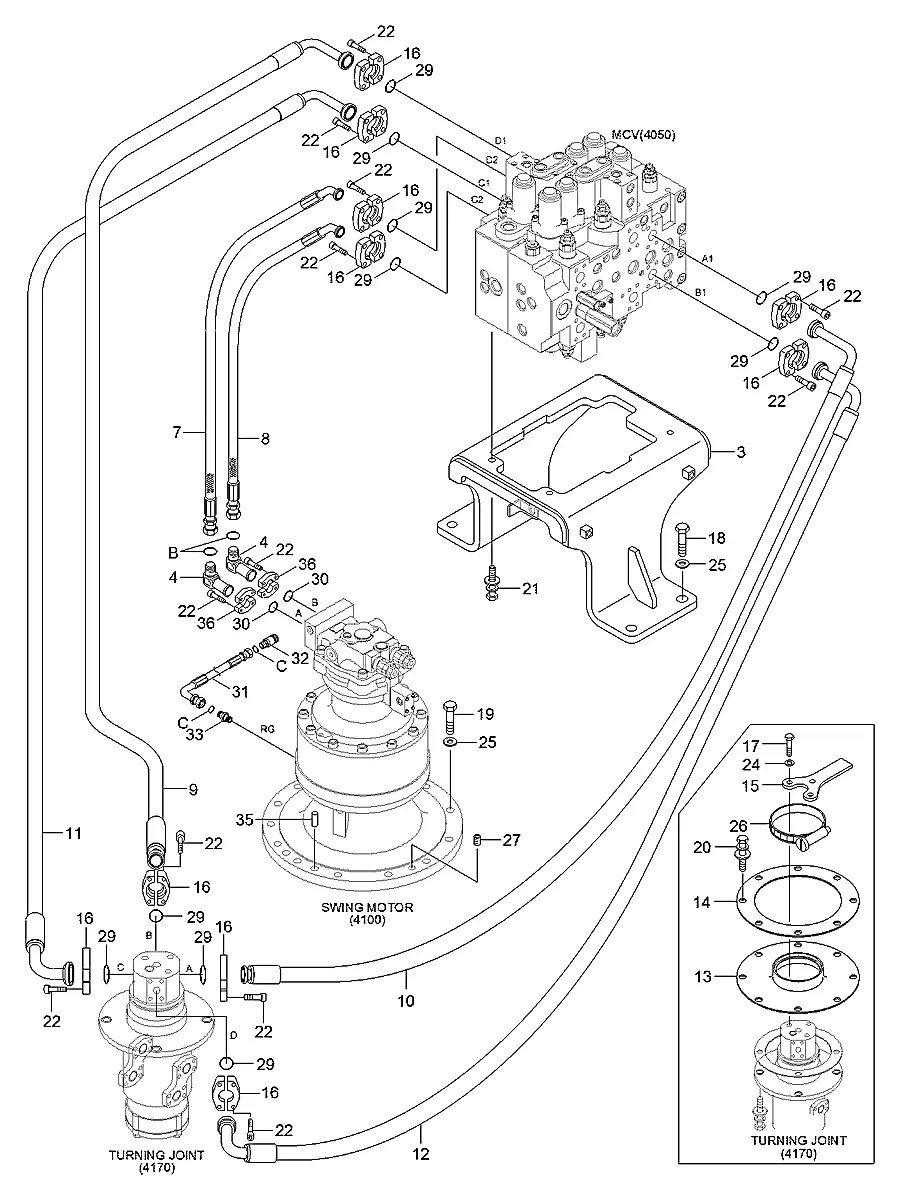 P950-167322 Escavadeira de esteiras Hyundai R300LC-9A