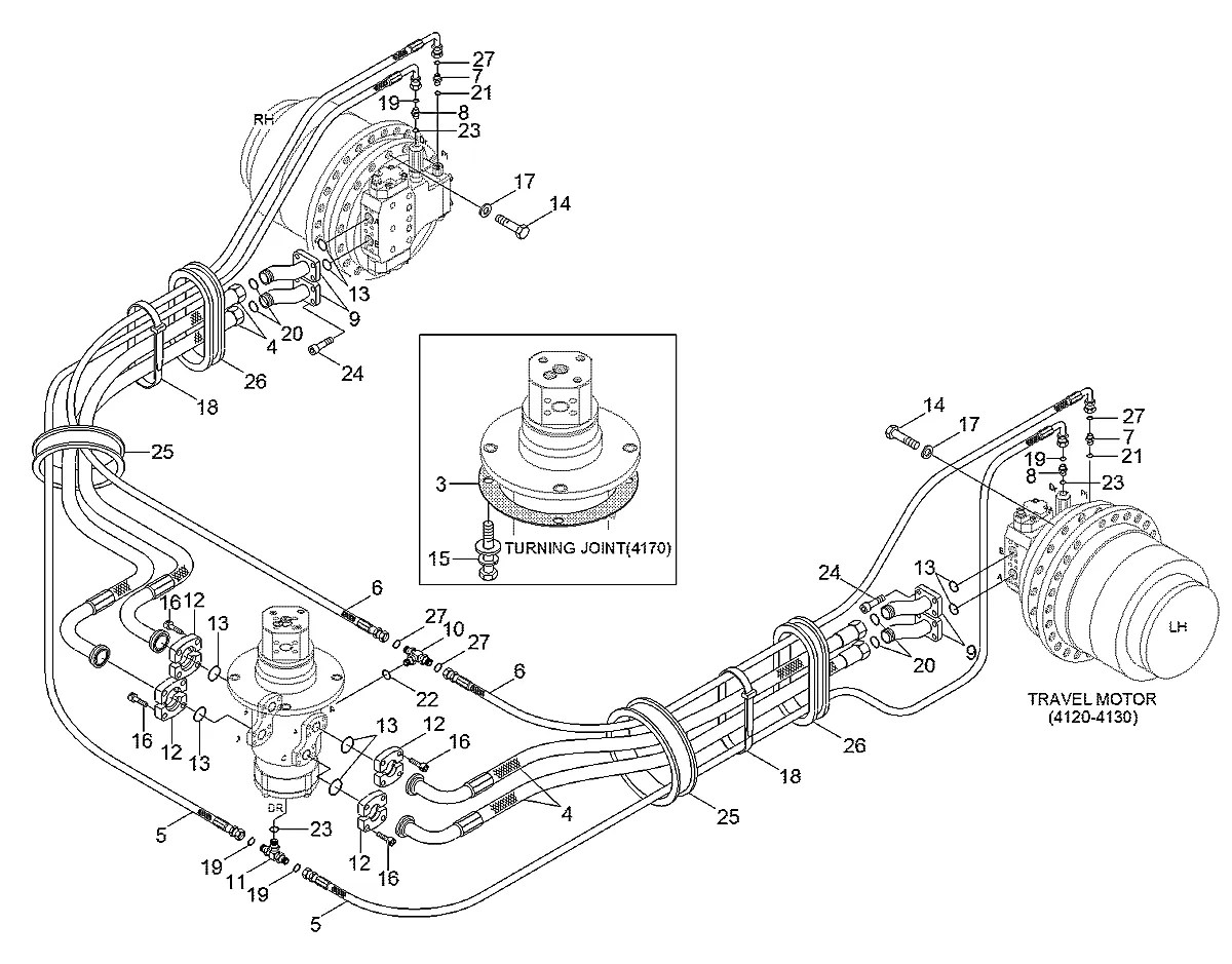 P950-167344 Escavadeira de esteiras Hyundai R320LC-7A