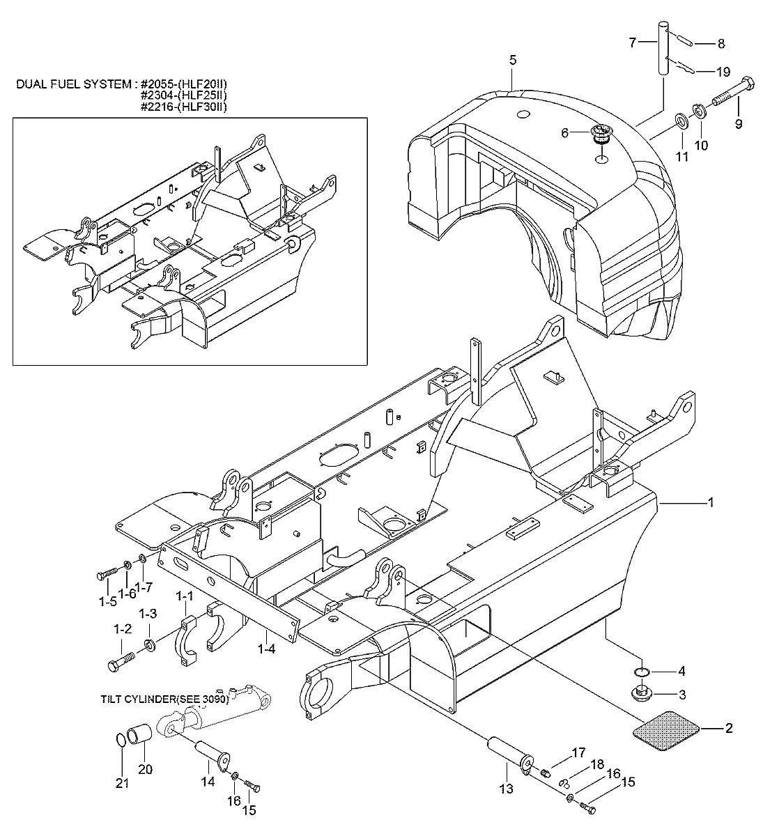 F12110090H Empilhadeira Hyundai HLF20-25-30-II