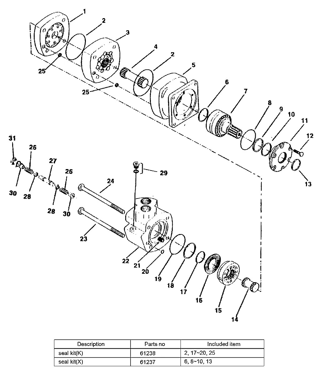 21373-005 Mini carregadeira Hyundai HSL610