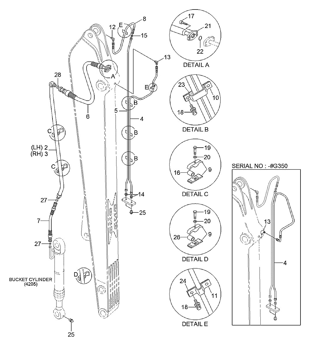 P633-126334 Escavadeira de esteiras Hyundai R210LC-7