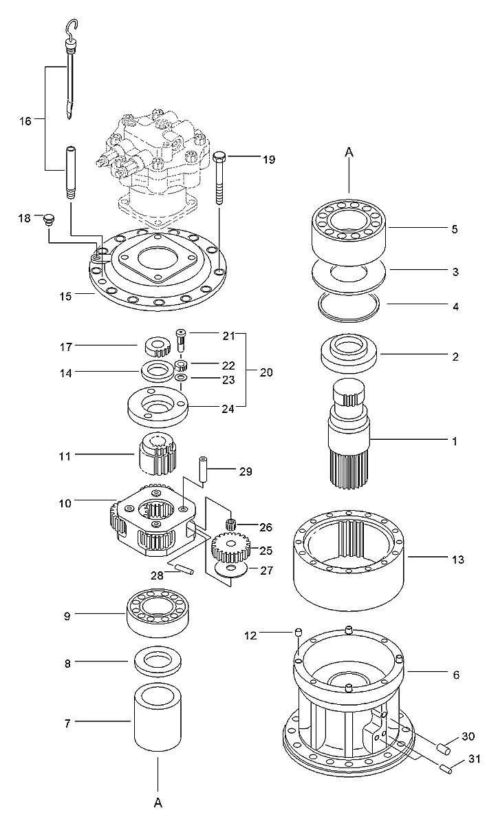 7519-093 Escavadeira de esteiras Hyundai R360LC-3H