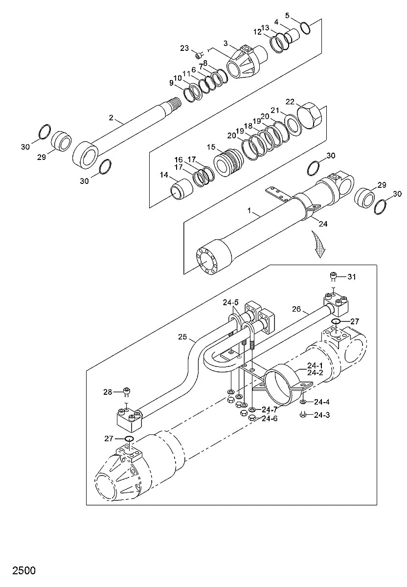 Y440-180102 Equipamento florestal Hyundai 42HDLL