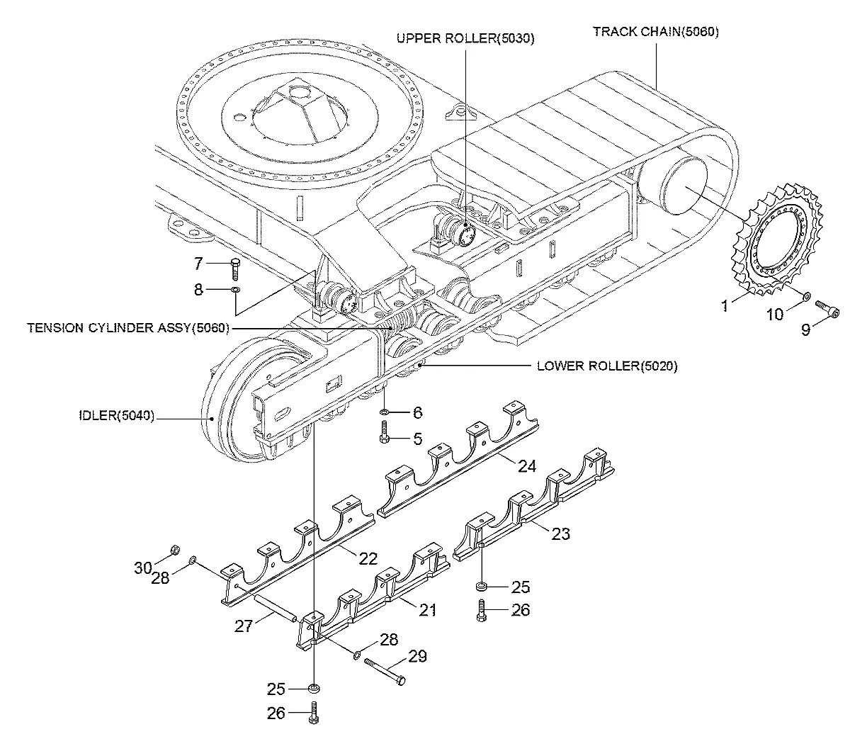 81QE-10010 Escavadeira de esteiras Hyundai R1200-9