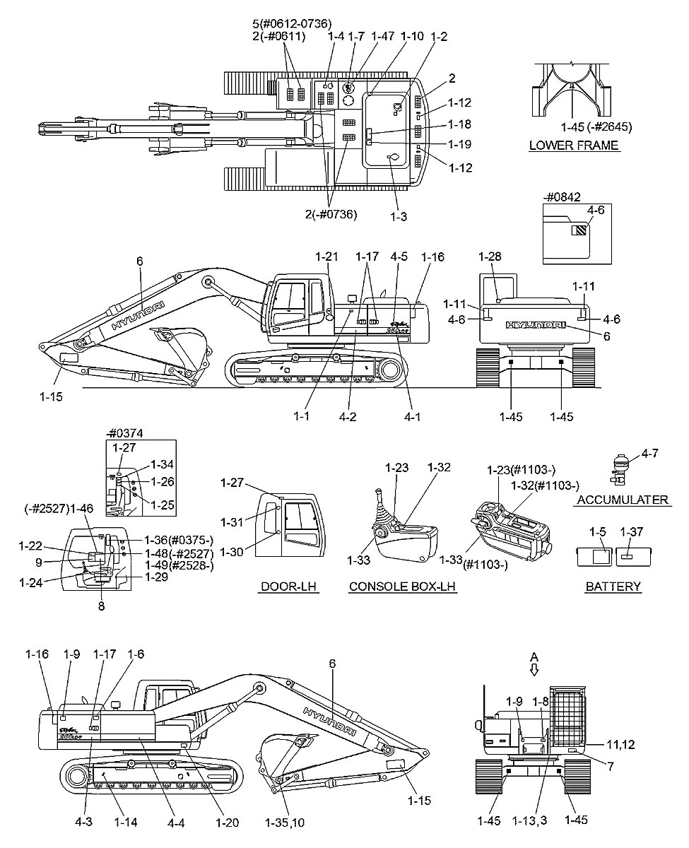 94N7-00104 Escavadeira de esteiras Hyundai R250LC-7