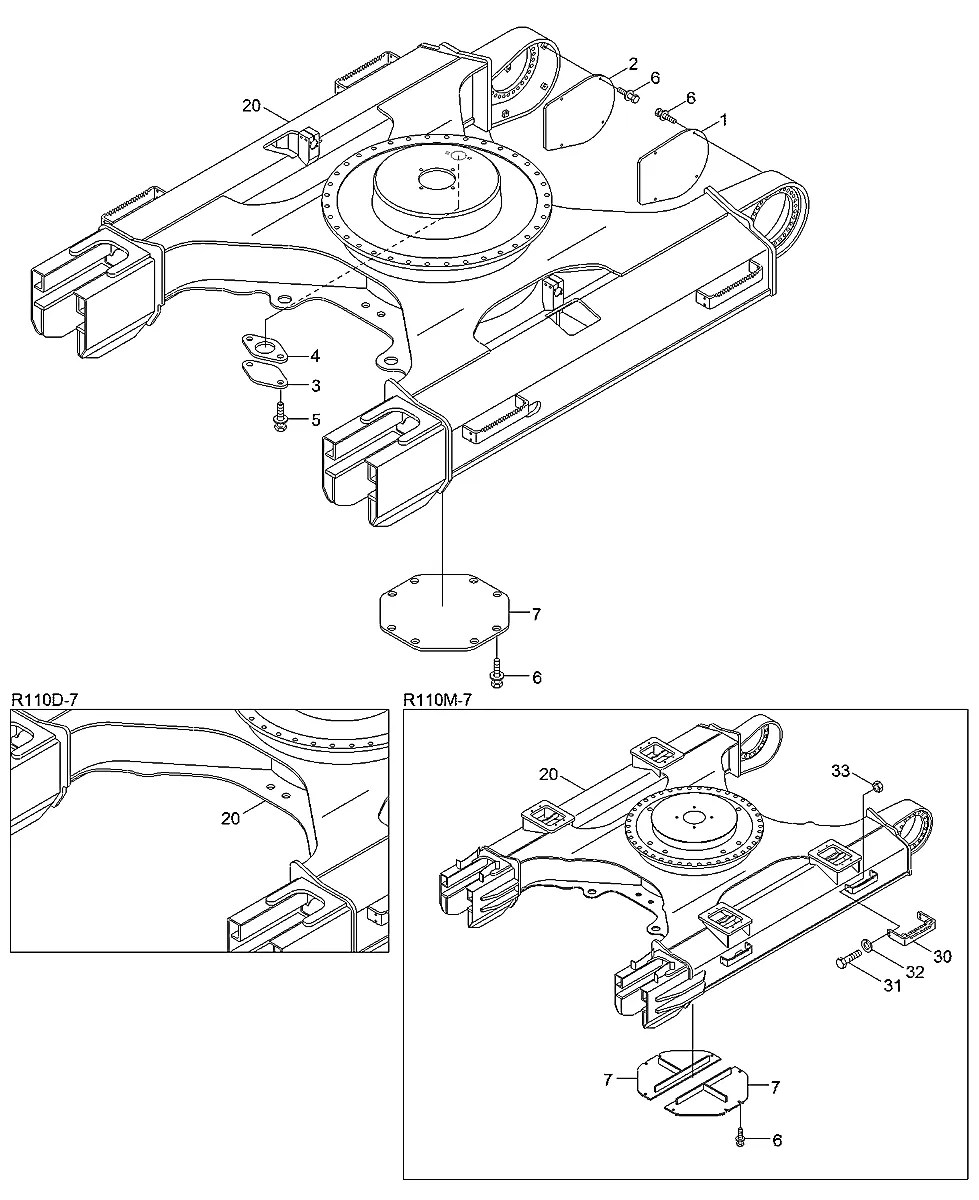 51N3-11050 Escavadeira de esteiras Hyundai R110-7