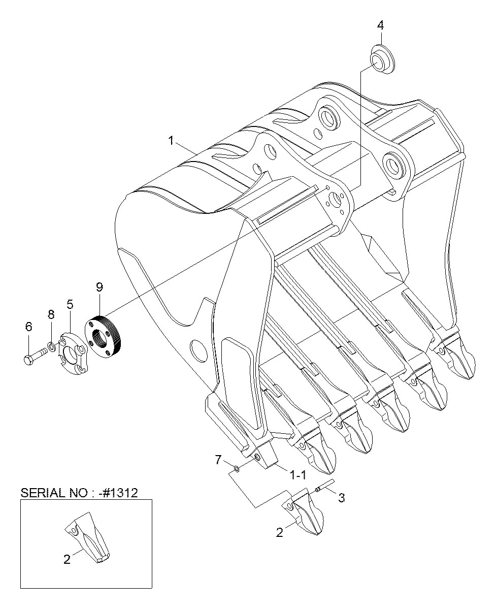 66QB-39010BG Escavadeira de esteiras Hyundai R500LC-7A