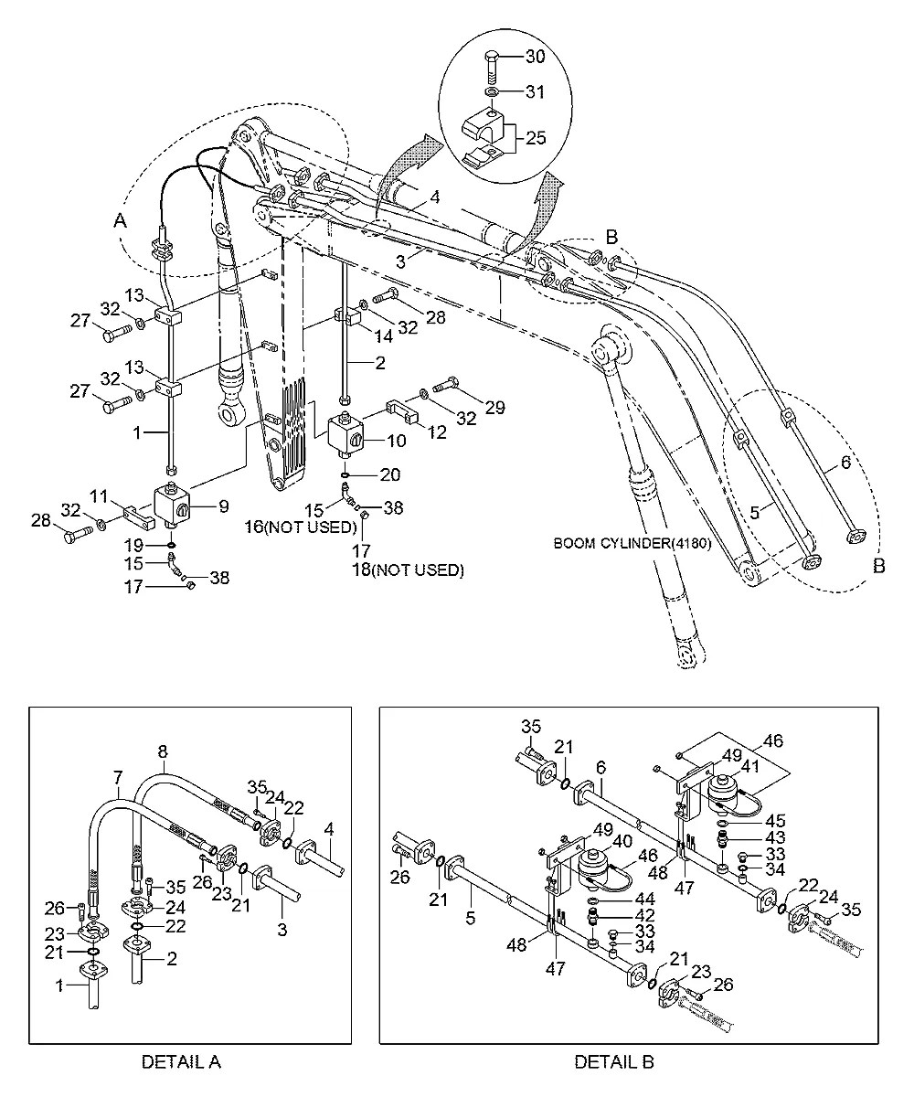 P681-207330 Escavadeira de esteiras Hyundai R210LC-7