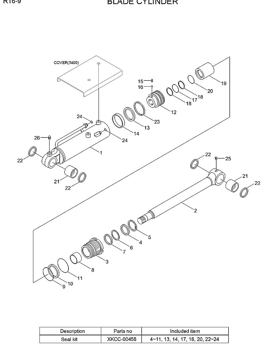 XKCD-02331 Escavadeira de esteiras Hyundai R16-9