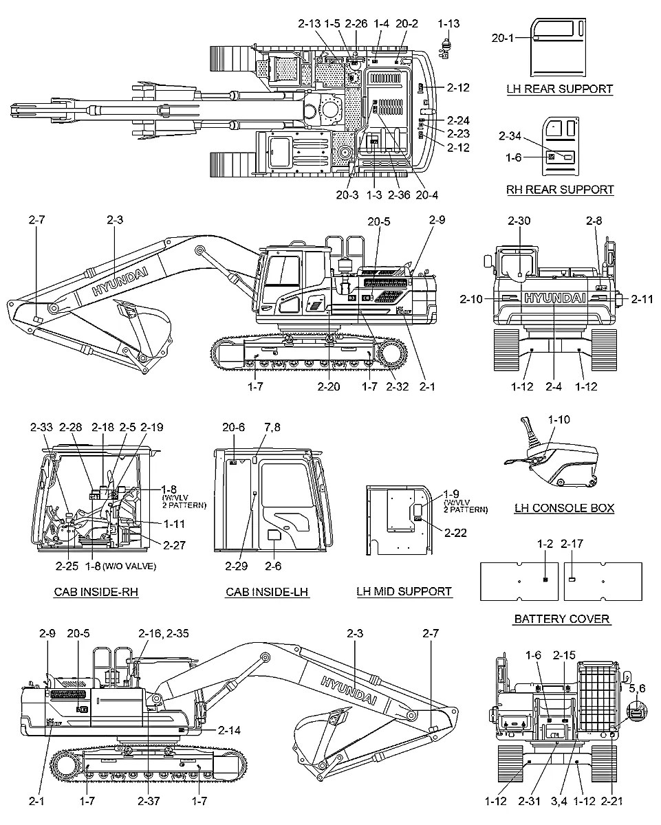 91K8-10101 Escavadeira de esteiras Hyundai HX300 L