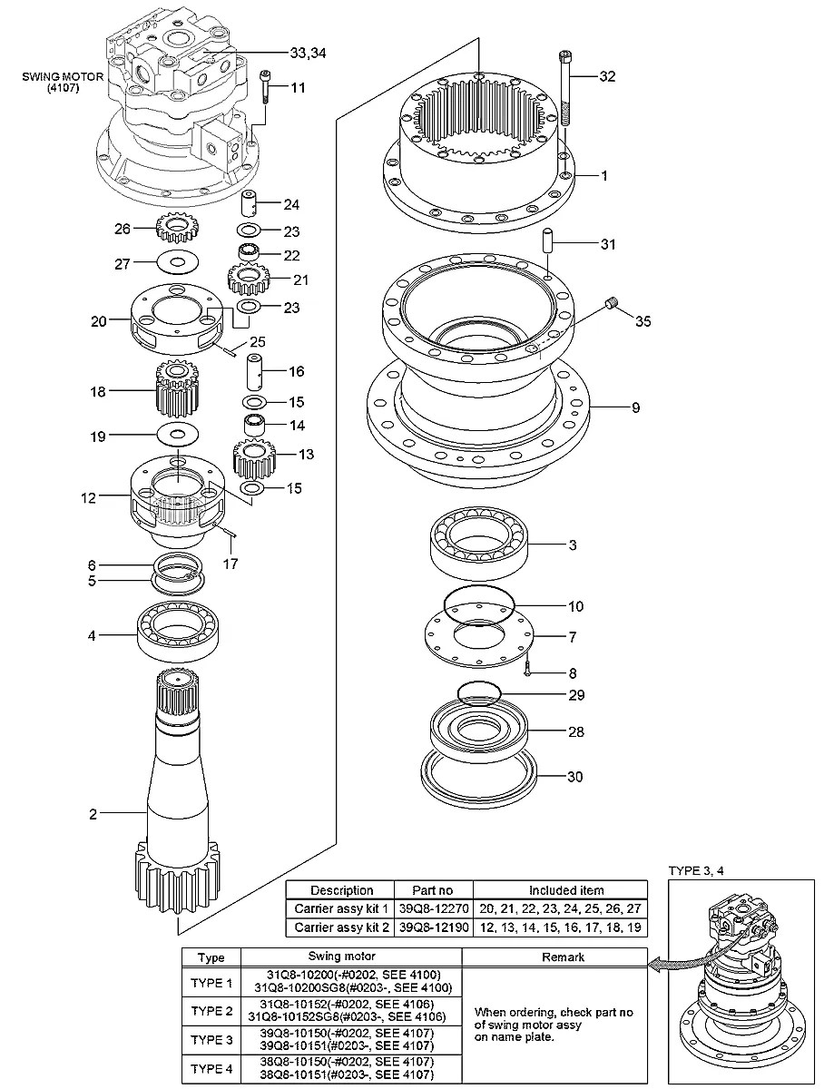 39Q8-12130 Escavadeira de esteiras Hyundai R300LC-9A