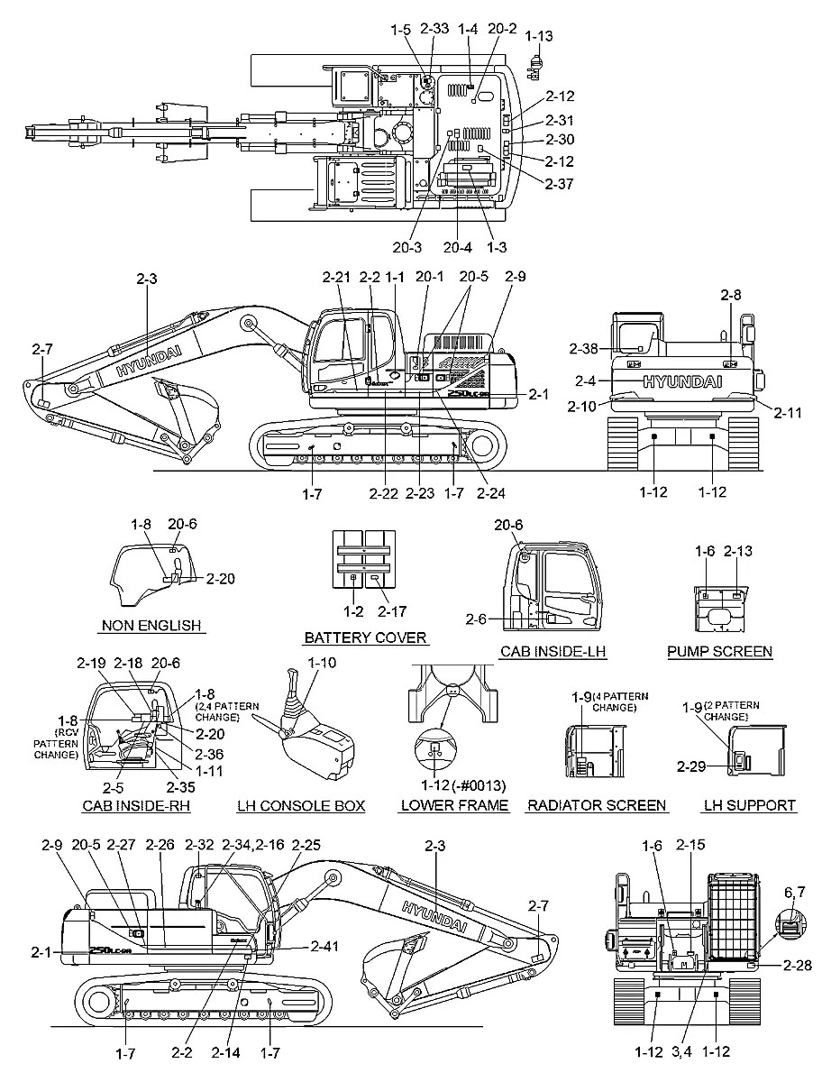 92Q7-04100 Escavadeira de esteiras Hyundai R260LC-9A