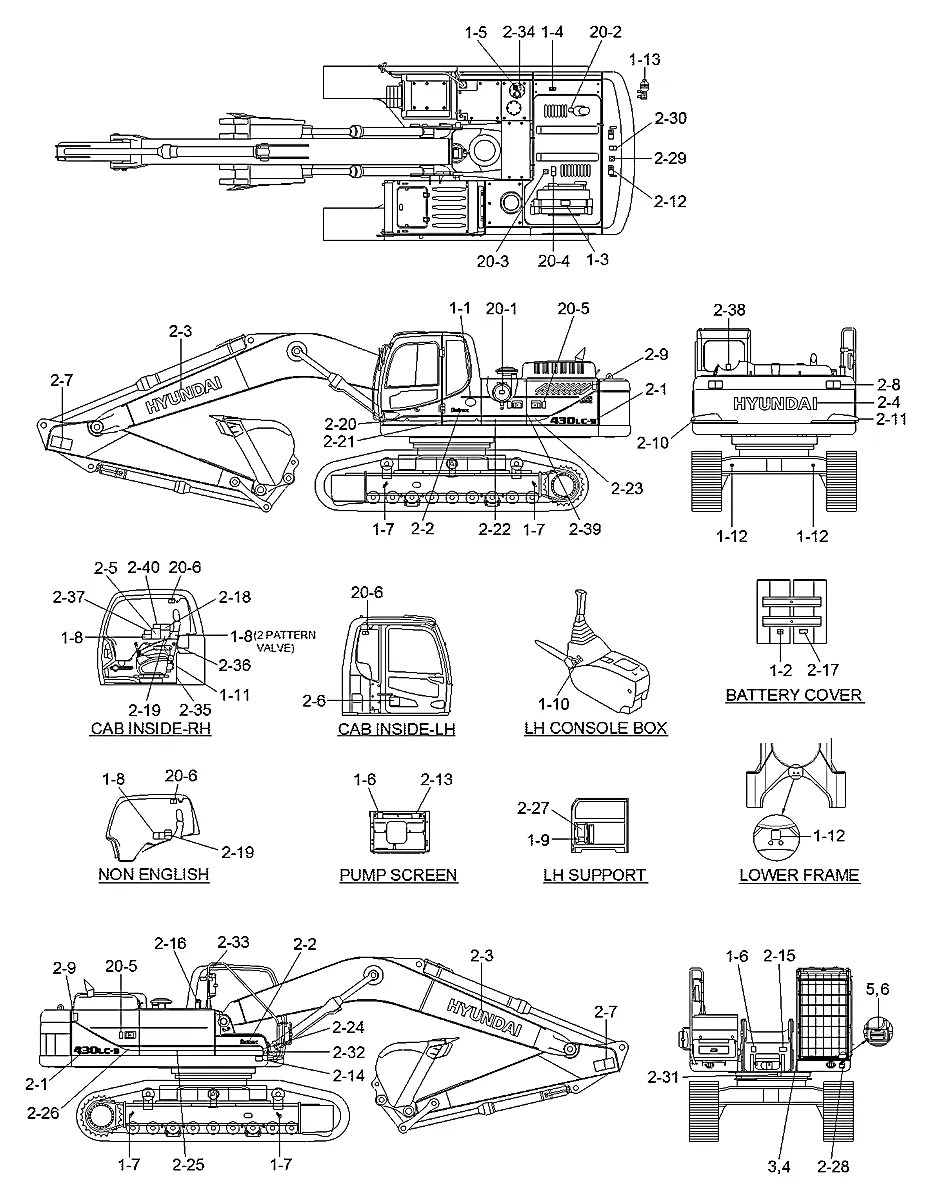 91Q9-07630 Escavadeira de esteiras Hyundai R430LC-9