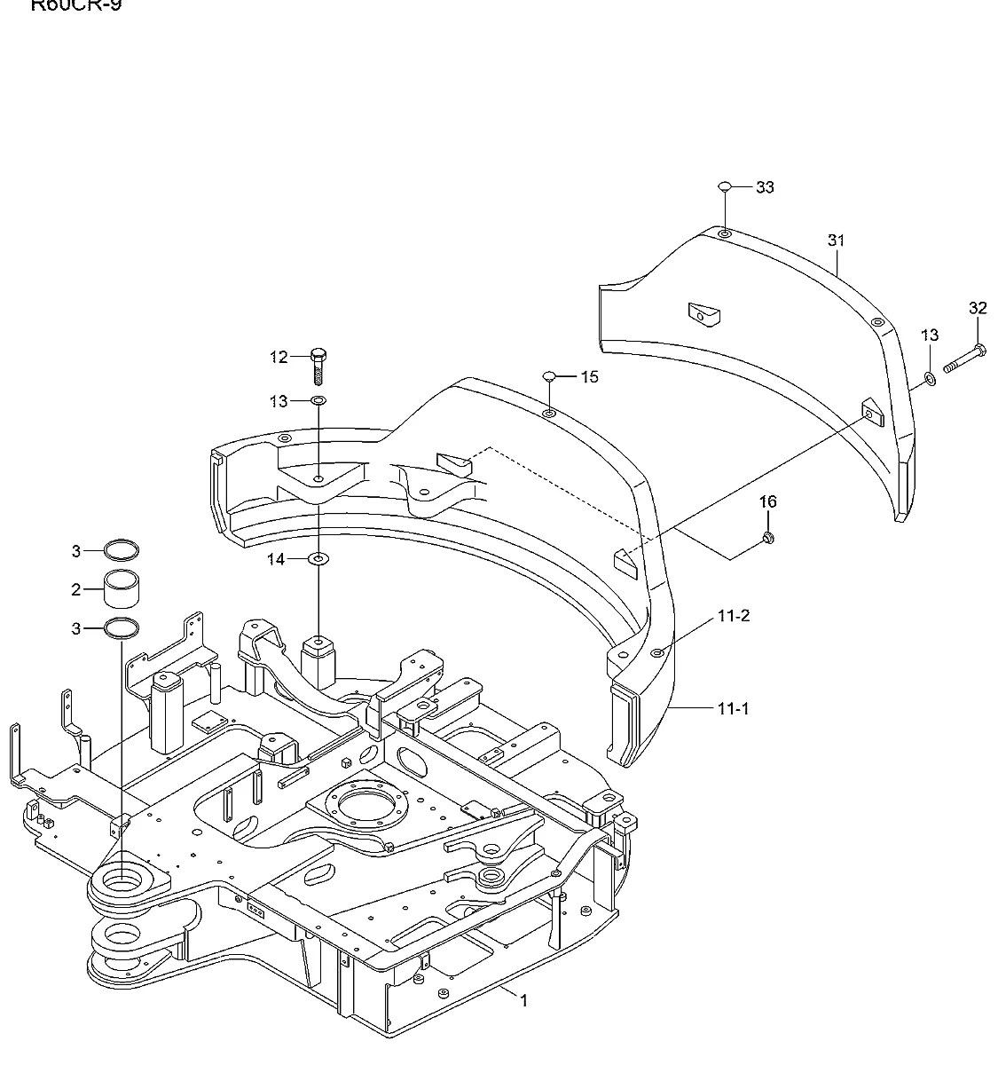 41ML-50011 Escavadeira de esteiras Hyundai R60CR-9