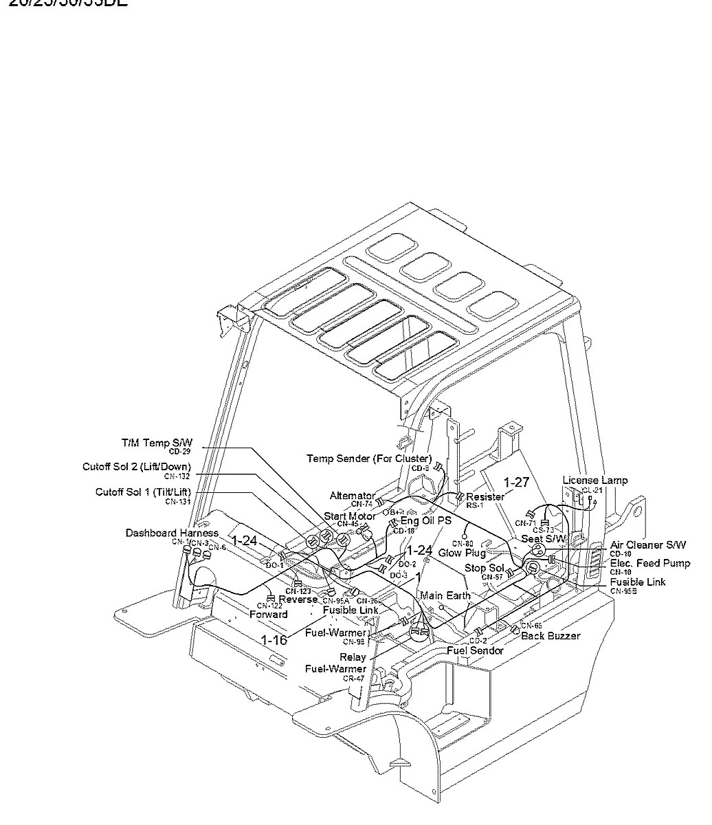 21HN-30012 Empilhadeira Hyundai 20-25-30-33D-7E