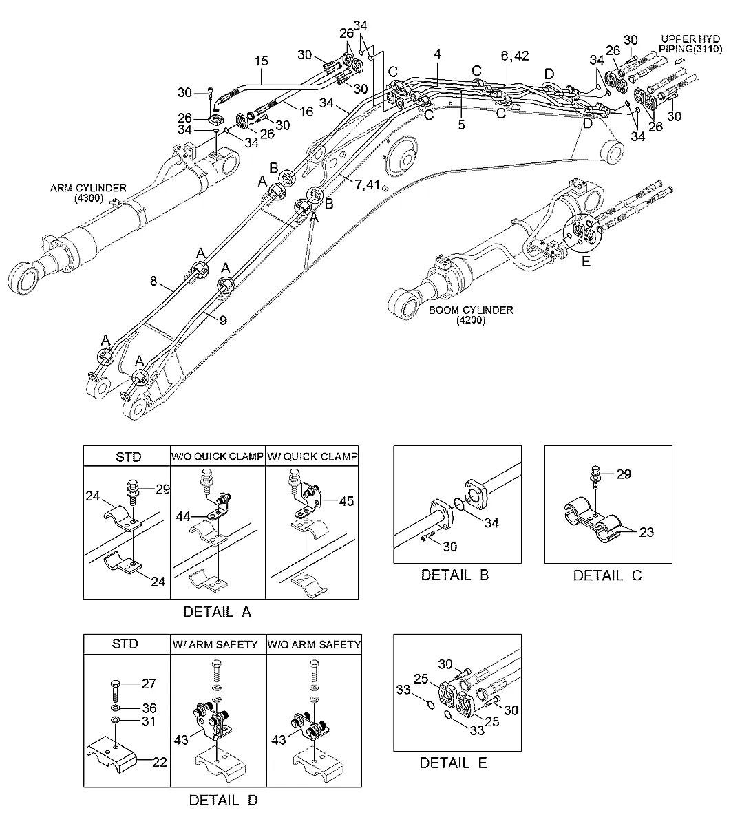 31K7-50191 Escavadeira de esteiras Hyundai HX260 L