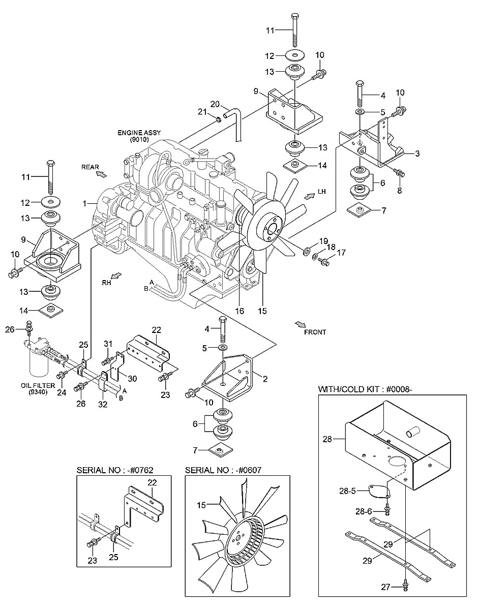 11N6-00341 Escavadeira de esteiras Hyundai R260LC-9S