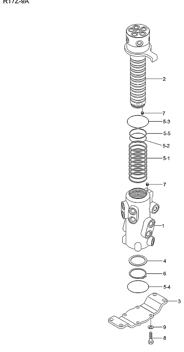 S641-060002 Escavadeira de esteiras Hyundai R17Z-9A