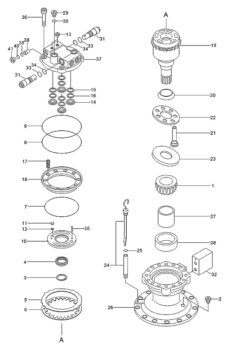 1329-115 Escavadeira de rodas Hyundai R95W-3