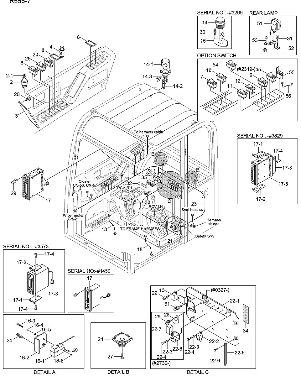 21M8-02203 Escavadeira de esteiras Hyundai R55-7