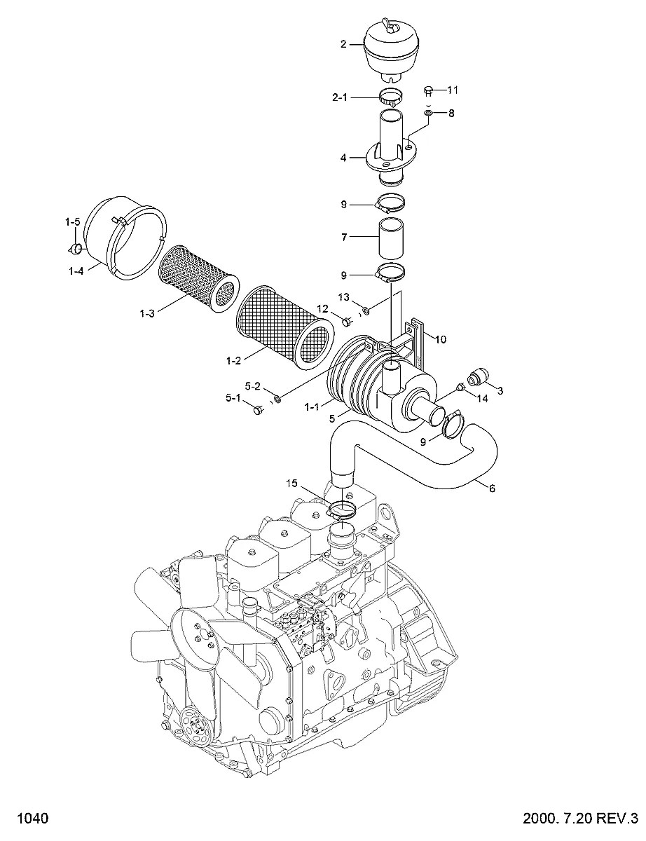 15D1-10120 Trator de esteira Hyundai H70-LGP