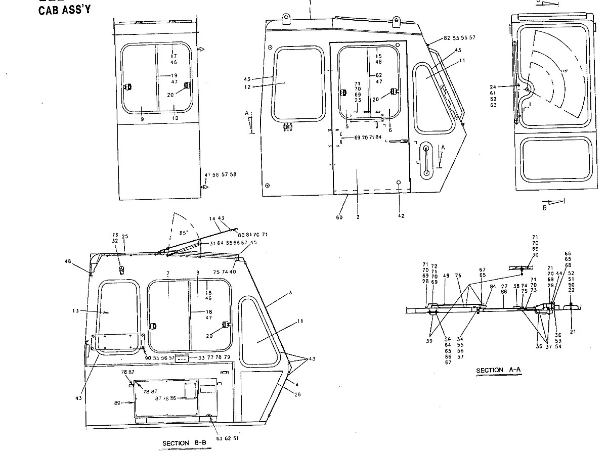 71A1-10371 Guindaste Hyundai HC25E