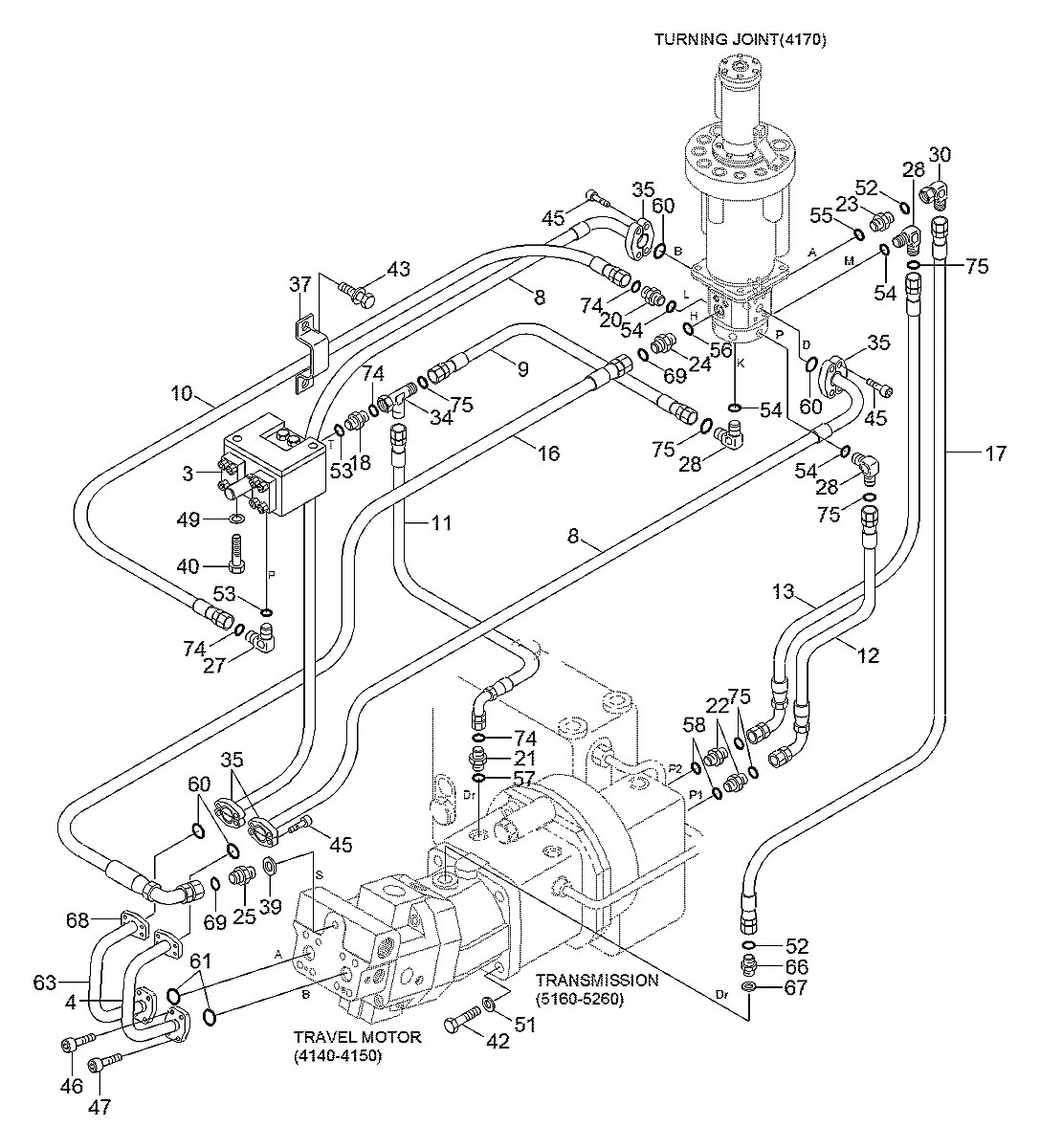 P623-062013 Escavadeira de rodas Hyundai R170W-7