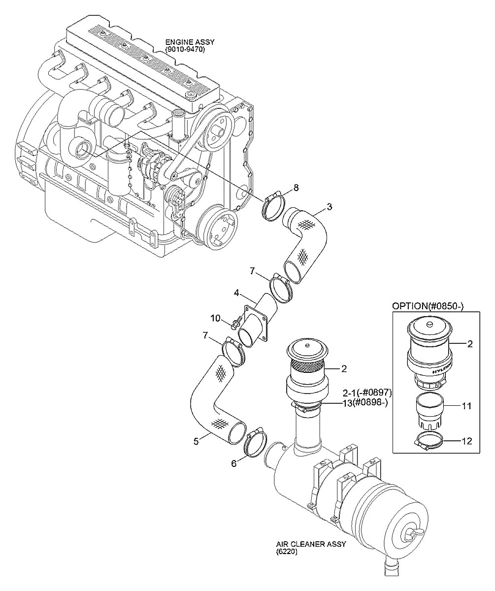 11E6-21250 Escavadeira de esteiras Hyundai R360LC-7