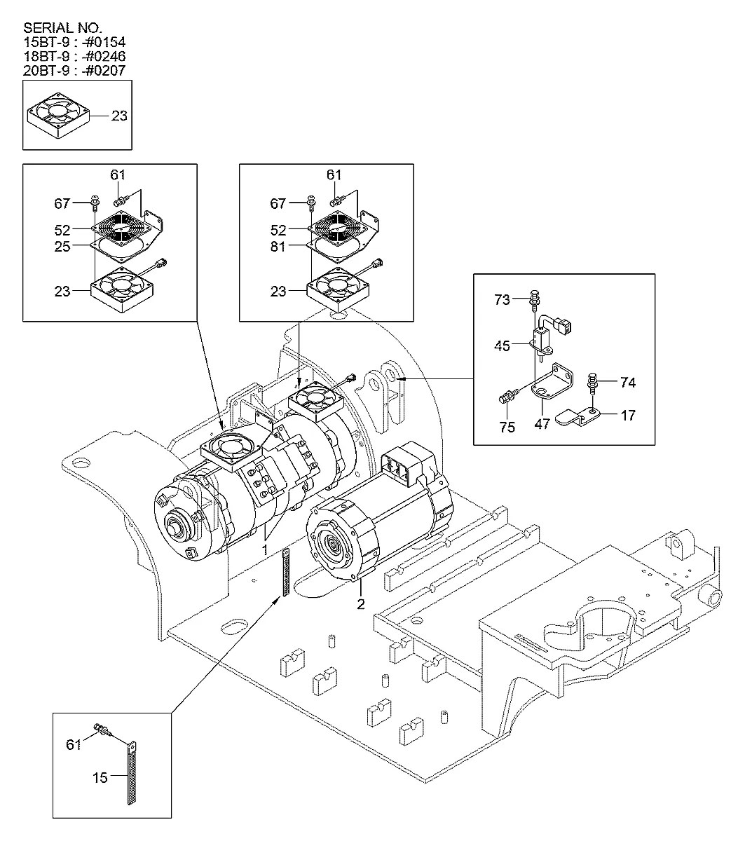21B2-92141 Empilhadeira Hyundai 15-18-20BT-9